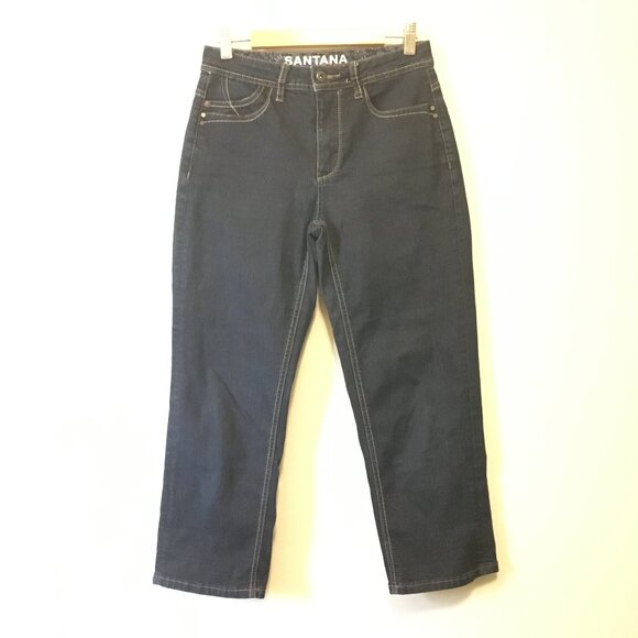 Santana Jeans Dark Navy Blue Denim Capri - Picture 3 of 14